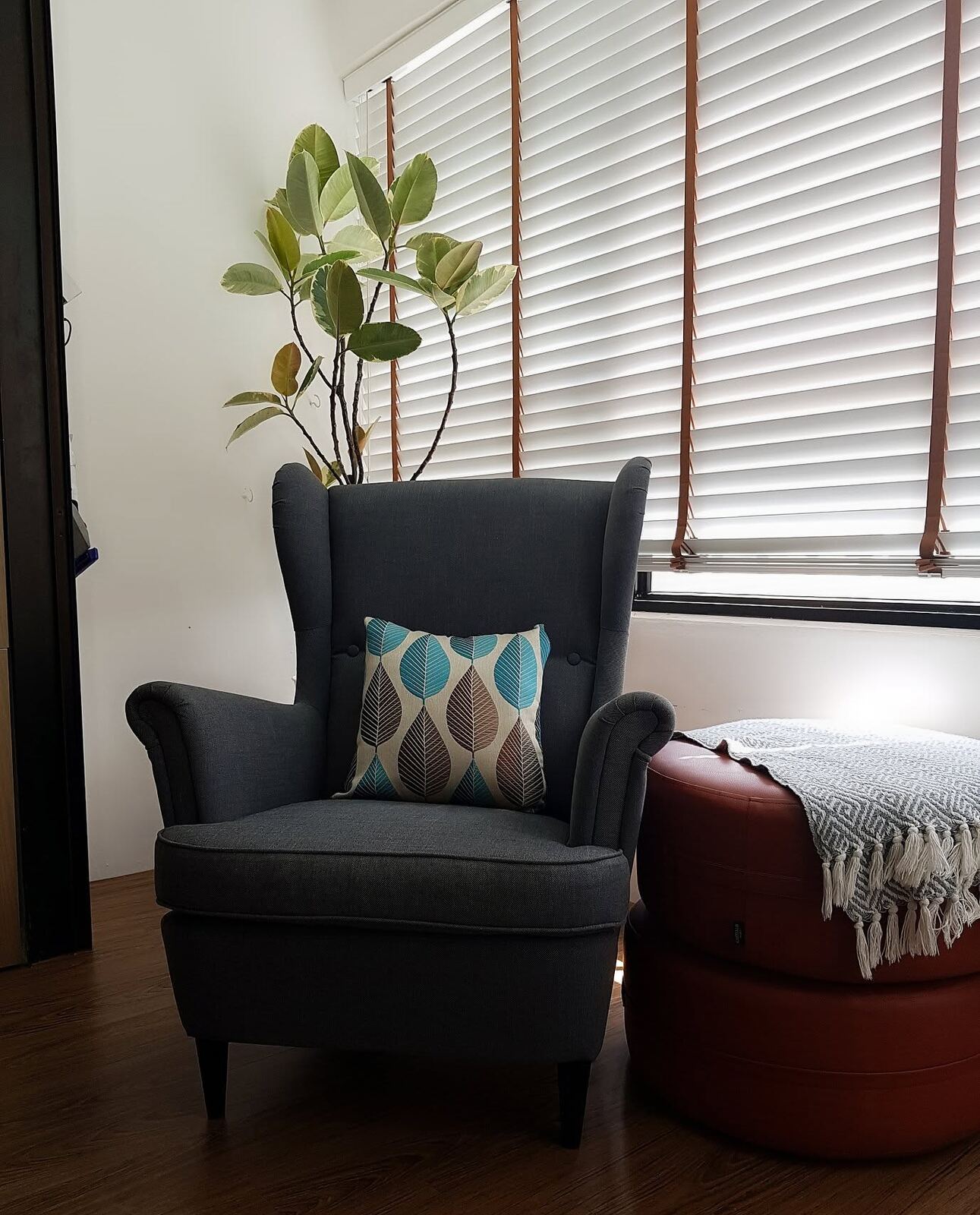 Reading nook with armchair in a Modern 9 home